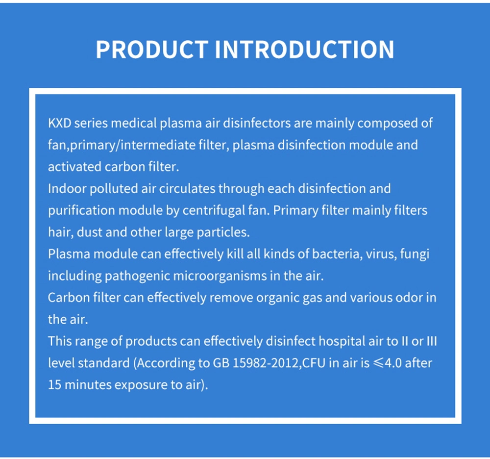 Electrostatic Air Purifier Plasma Air Sterilizer with Negative Ion and UV Light