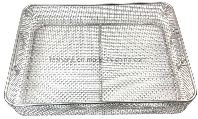 China Anping Factory Stainless Steel Wire Basket Used for Hospital Sterilization